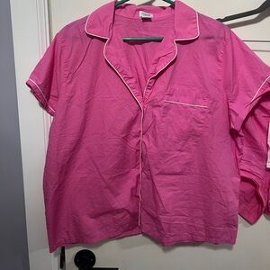 J crew pajamas. In bright pink.